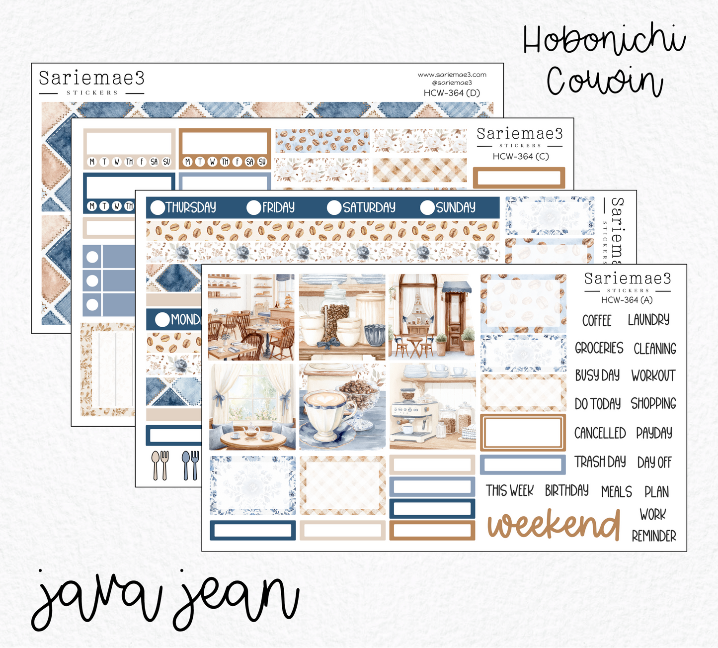 Hobonichi Cousin Kit, Java Jean, HCW-364