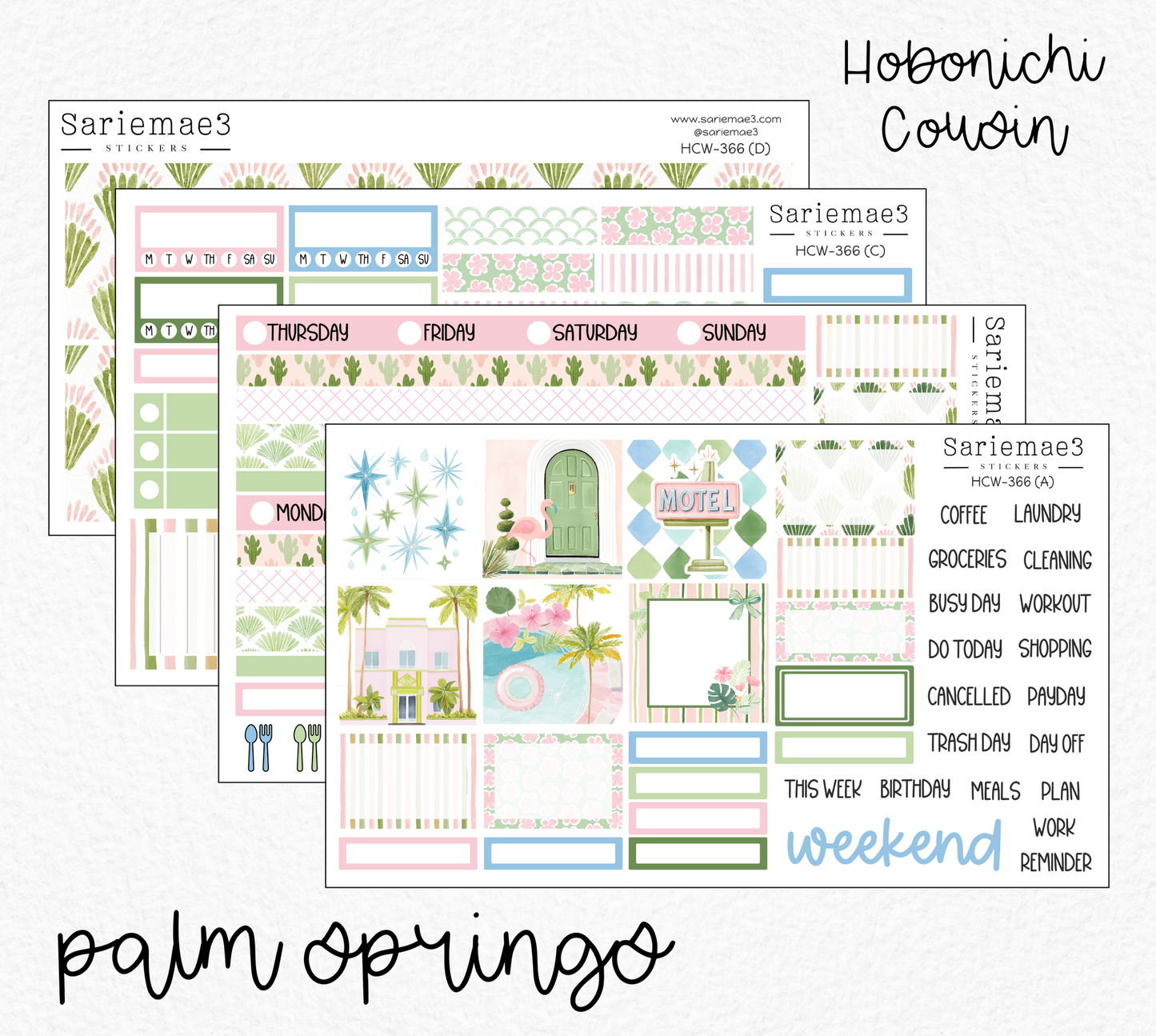 Hobonichi Cousin Kit, Palm Springs, HCW-366