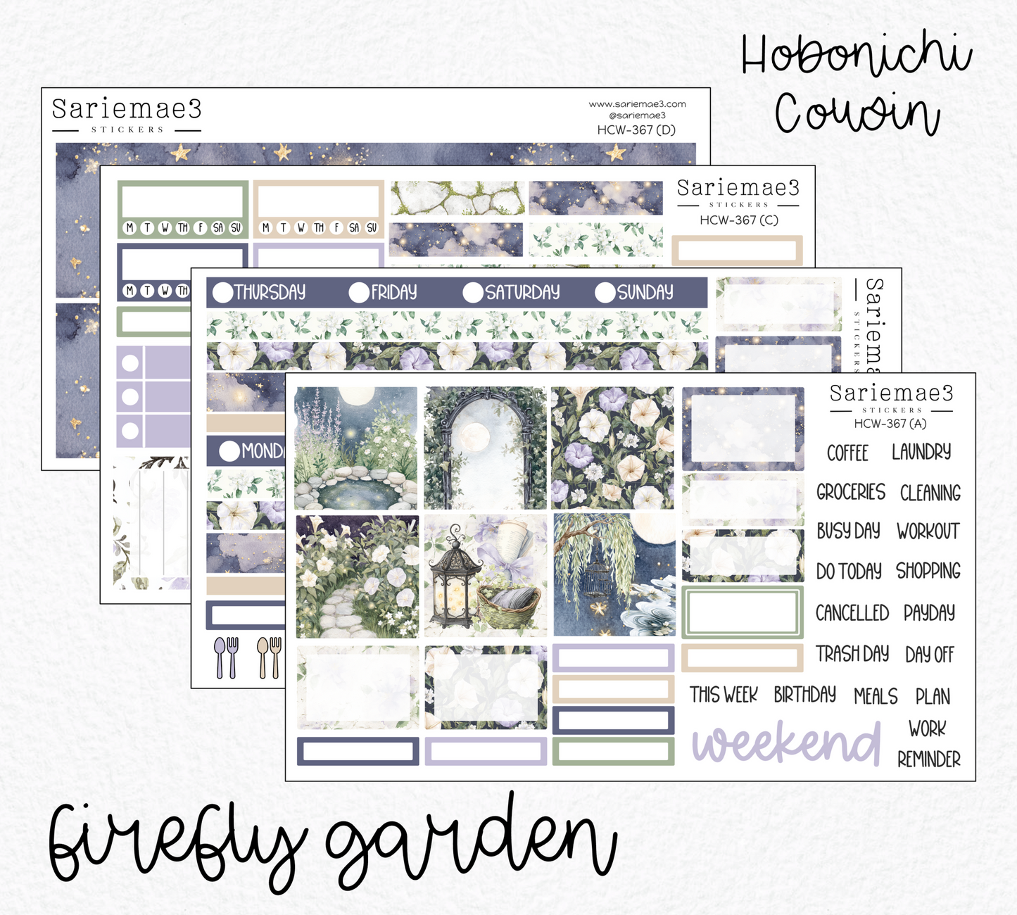 Hobonichi Cousin Kit, Firefly Garden, HCW-367