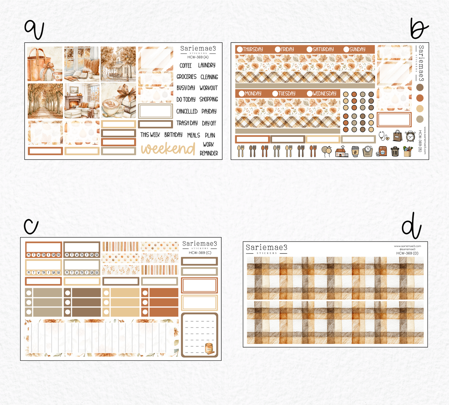 Hobonichi Cousin Kit, Pumpkin Spice, HCW-369