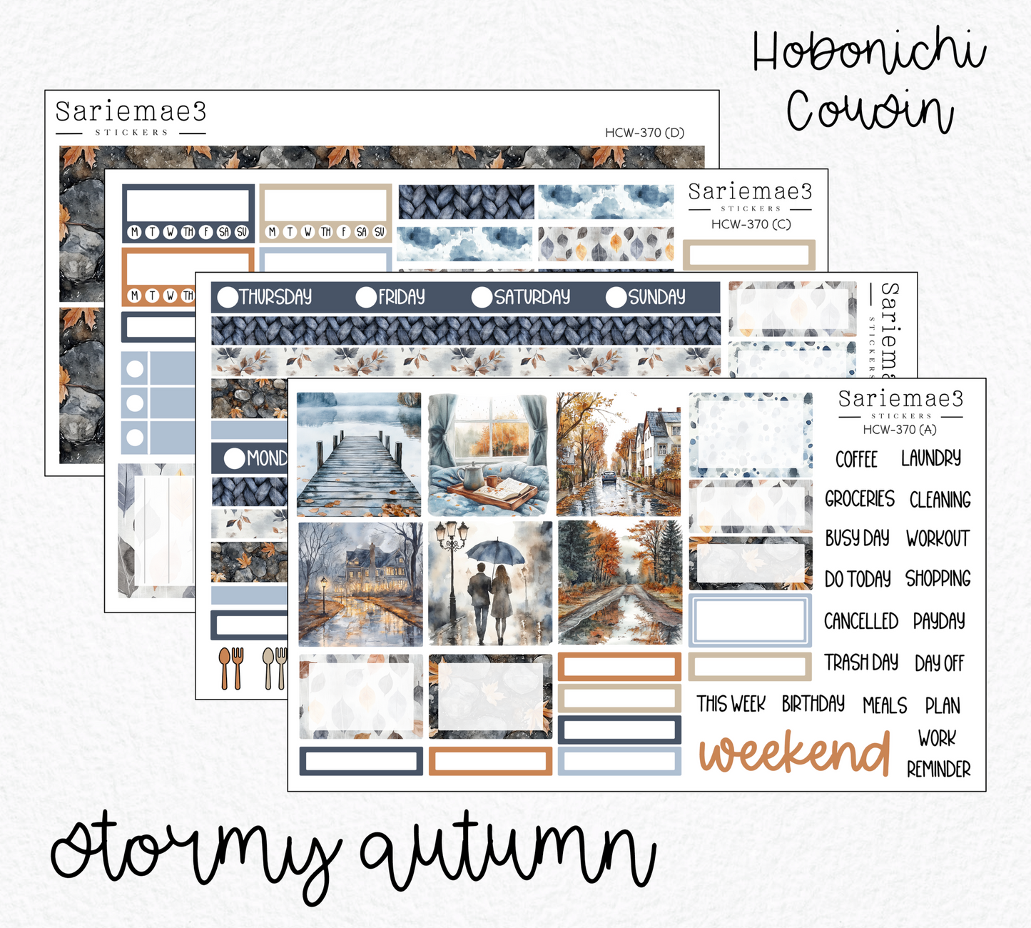 Hobonichi Cousin Kit, Stormy Autumn, HCW-370