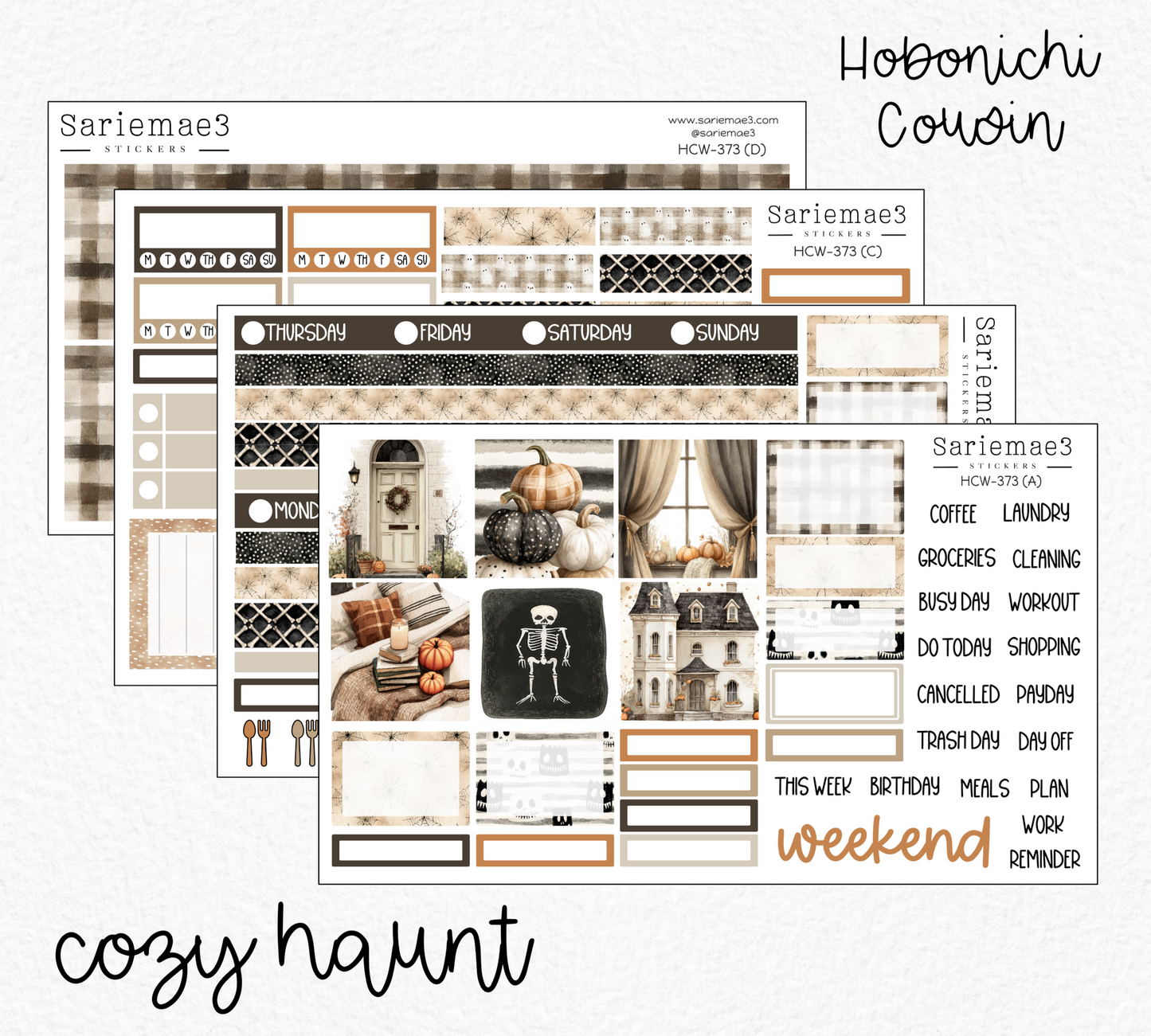 Hobonichi Cousin Kit, Cozy Haunt, HCW-373