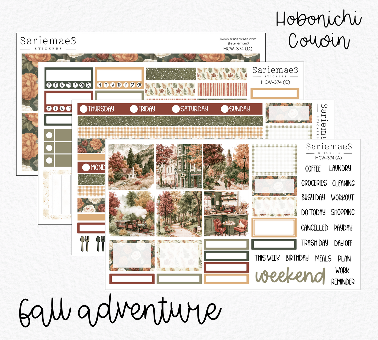 Hobonichi Cousin Kit, Fall Adventure, HCW-374