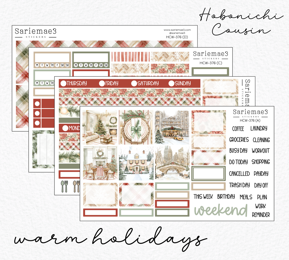Hobonichi Cousin Kit, Warm Holidays, HCW-376