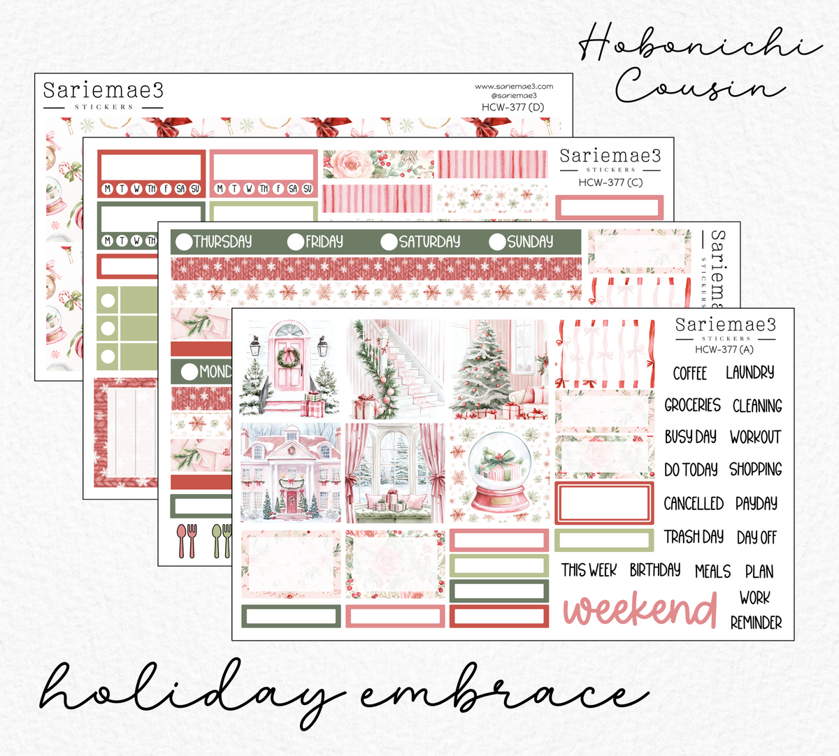 Hobonichi Cousin Kit, Holiday Embrace, HCW-377