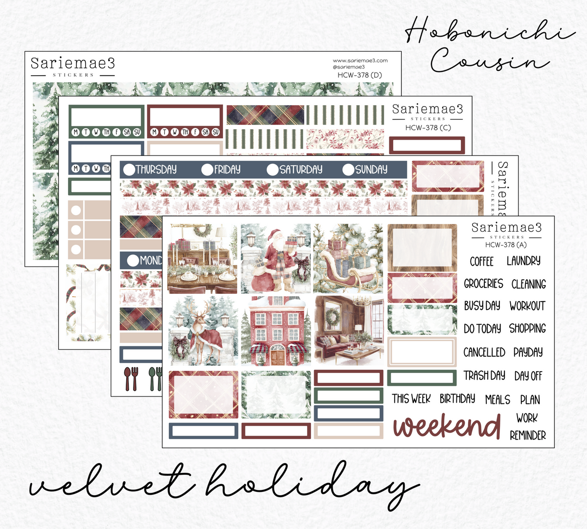 Hobonichi Cousin Kit, Velvet Holiday, HCW-378