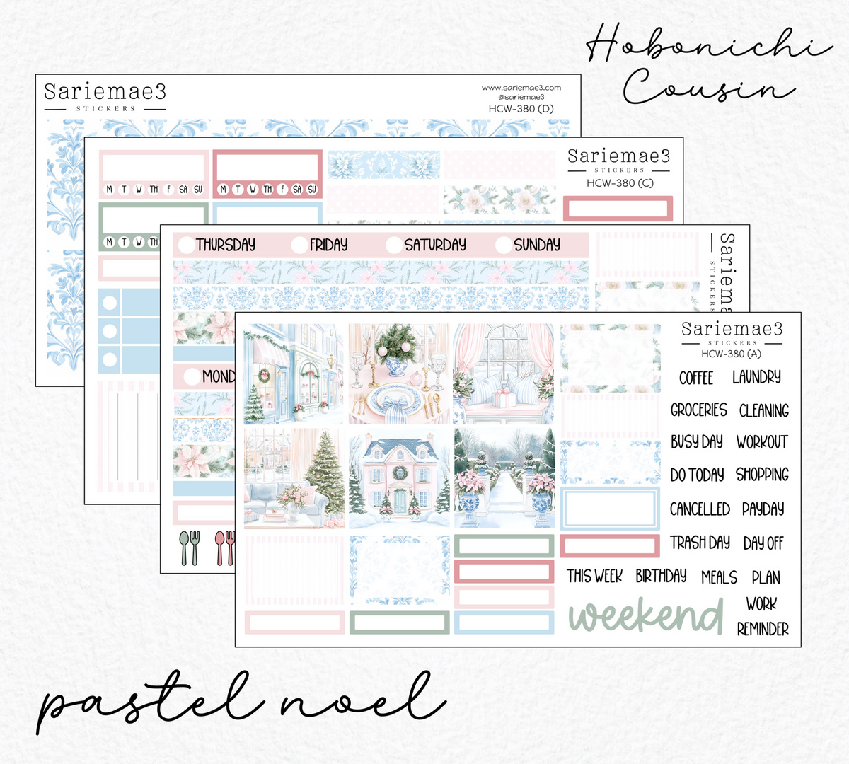 Hobonichi Cousin Kit, Pastel Noel, HCW-380