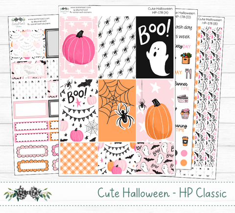 Happy Planner Weekly Kit, Cute Halloween, HP-178