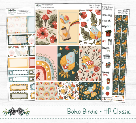 Happy Planner Weekly Kit, Boho Birdie, HP-213
