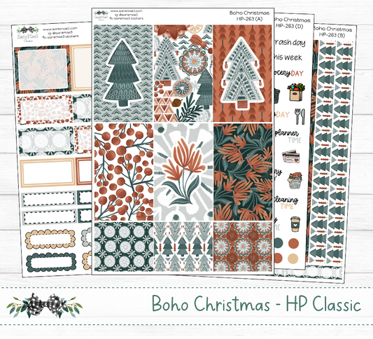 Happy Planner Weekly Kit, Boho Christmas, HP-263
