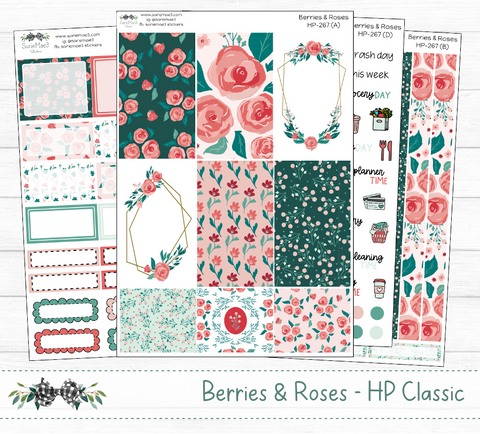 Happy Planner Weekly Kit, Berries & Roses, HP-267