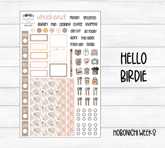 Hobonichi Weeks Kit, Hello Birdie, HW-294