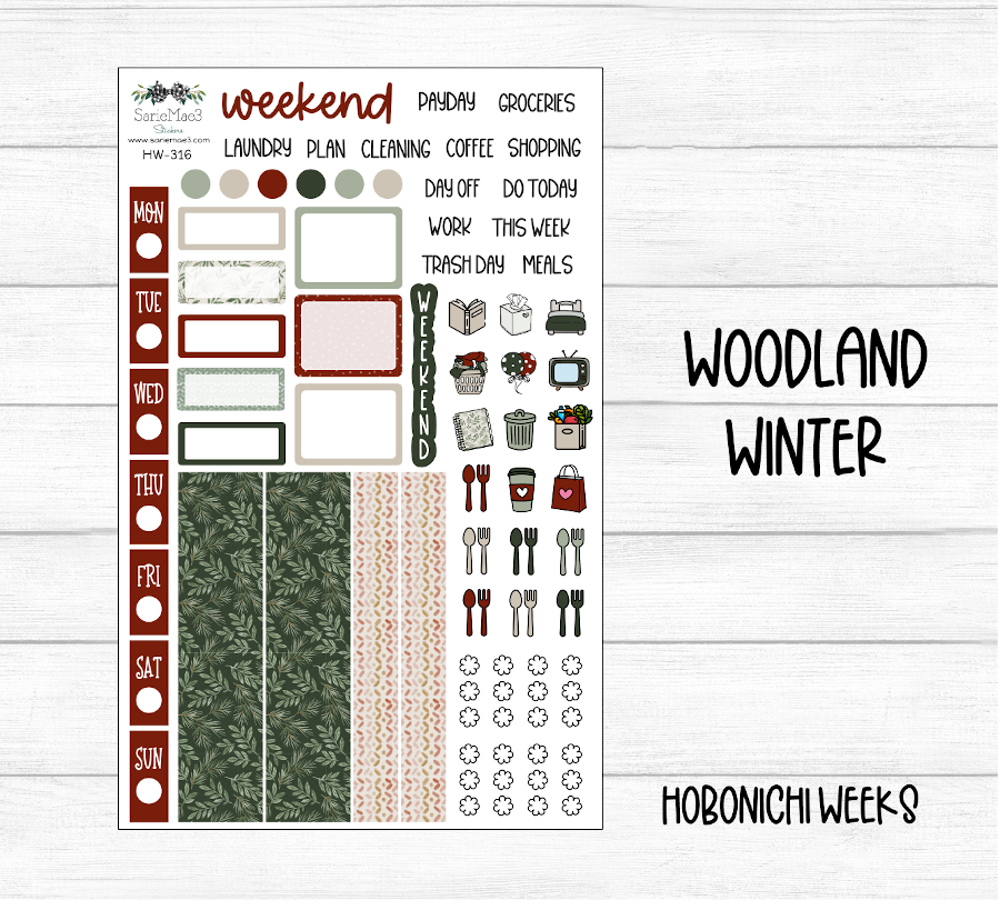 Hobonichi Weeks Kit, Woodland Winter, HW-316