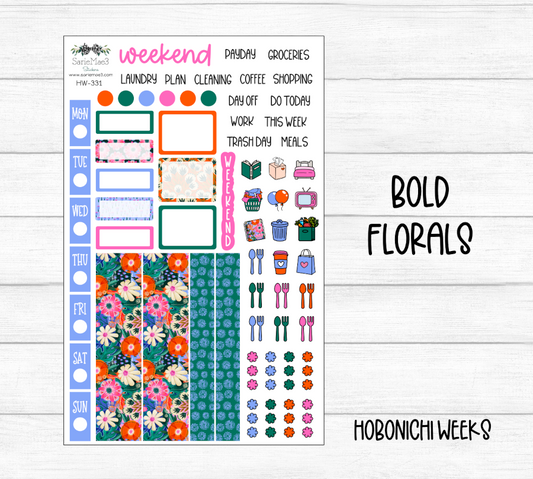 Hobonichi Weeks Kit, Bold Florals, HW-331