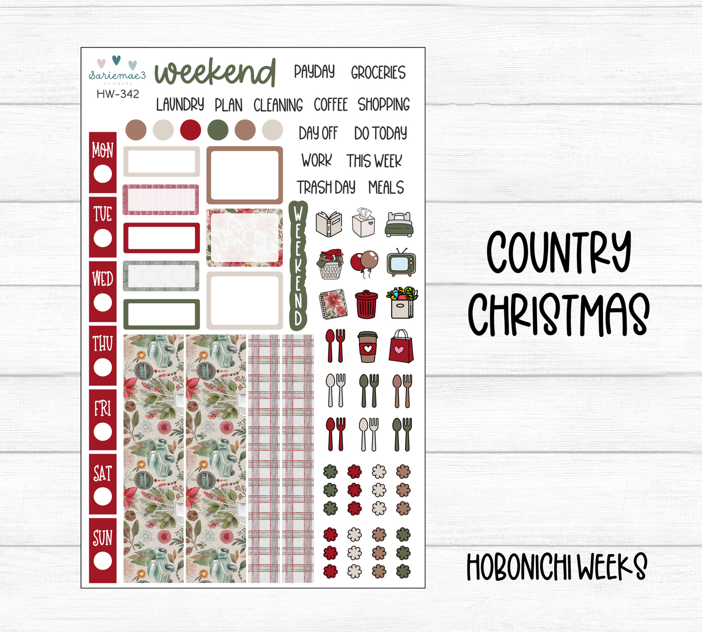 Hobonichi Weeks Kit, Country Christmas, HW-342
