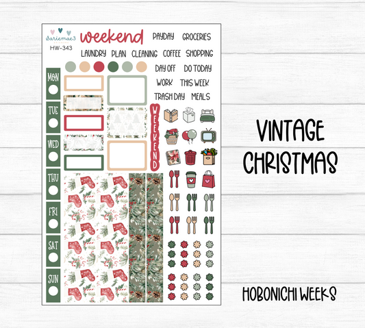 Hobonichi Weeks Kit, Vintage Christmas, HW-343