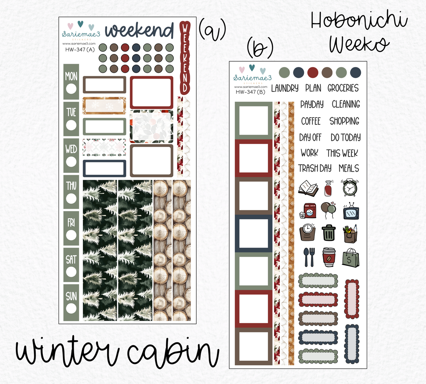 Hobonichi Weeks Kit, Winter Cabin, HW-347