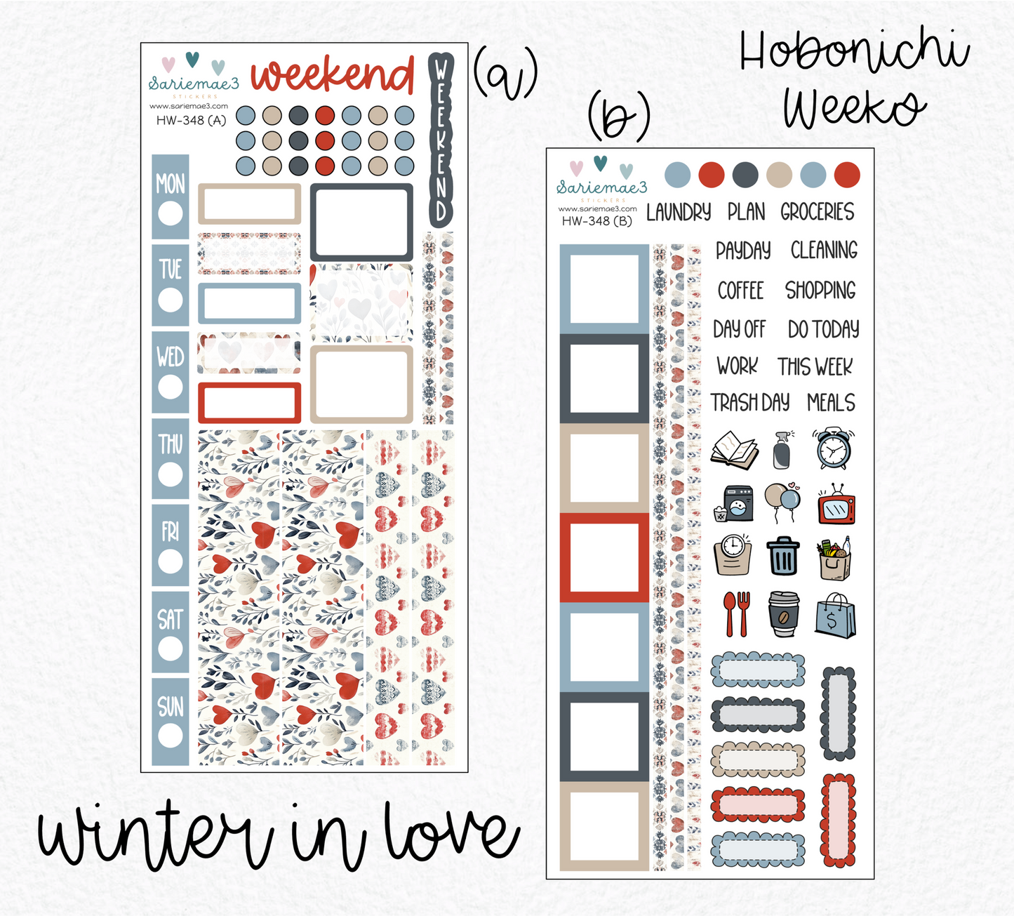 Hobonichi Weeks Kit, Winter in Love, HW-348