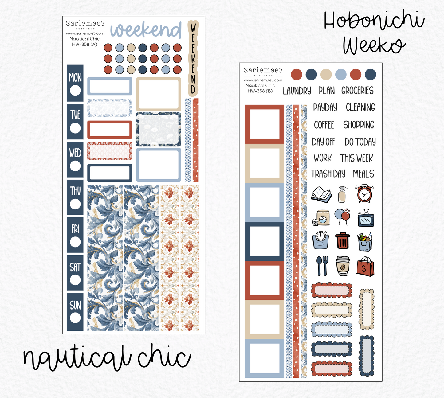 Hobonichi Weeks Kit, Nautical Chic, HW-358