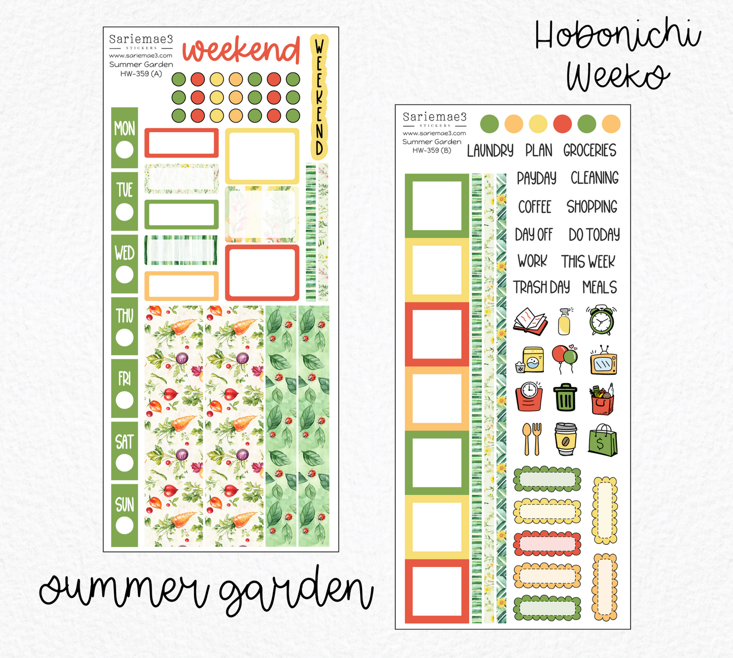 Hobonichi Weeks Kit, Summer Garden, HW-359