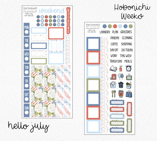 Hobonichi Weeks Kit, Hello July, HW-360