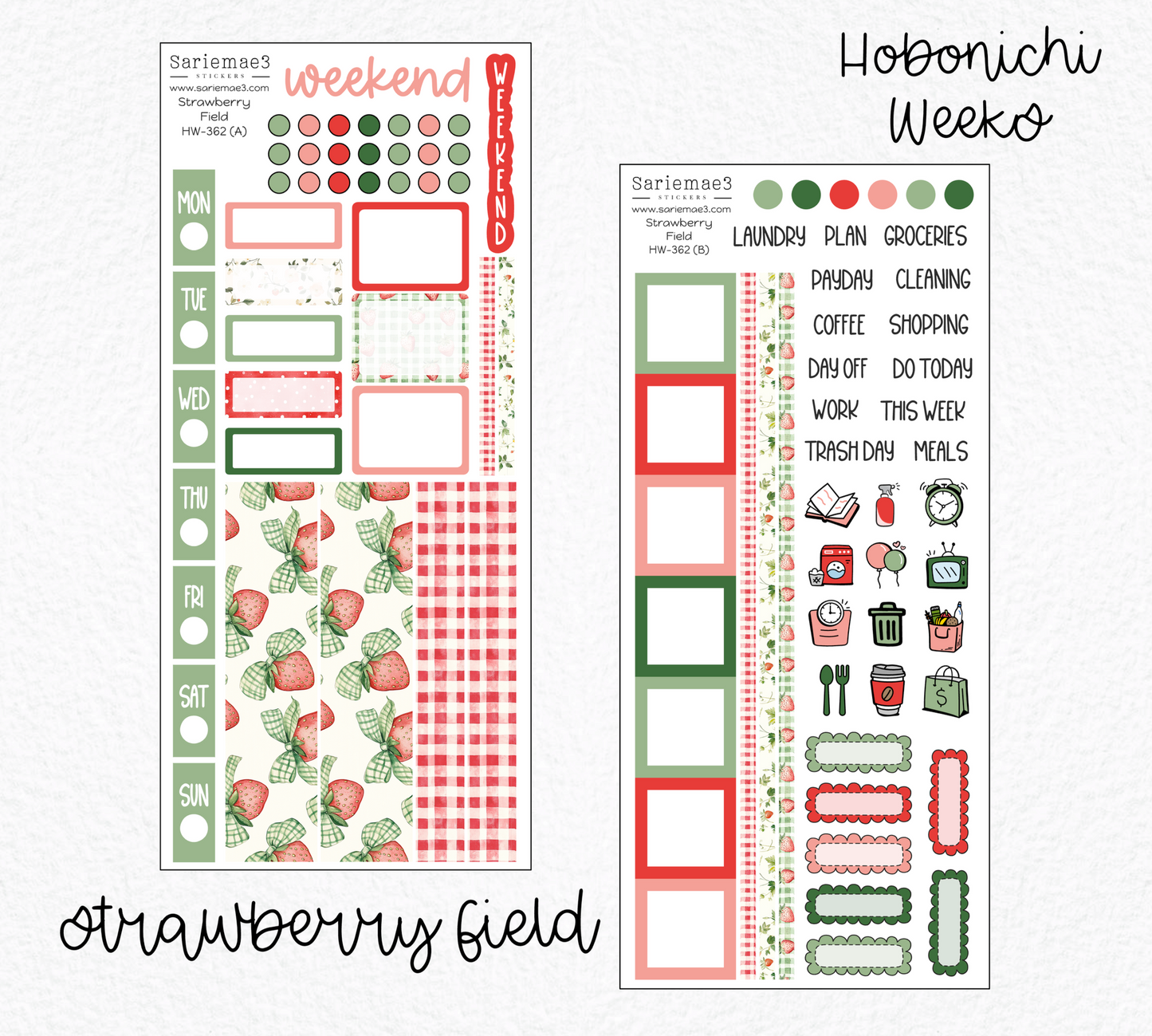 Hobonichi Weeks Kit, Strawberry Field, HW-362