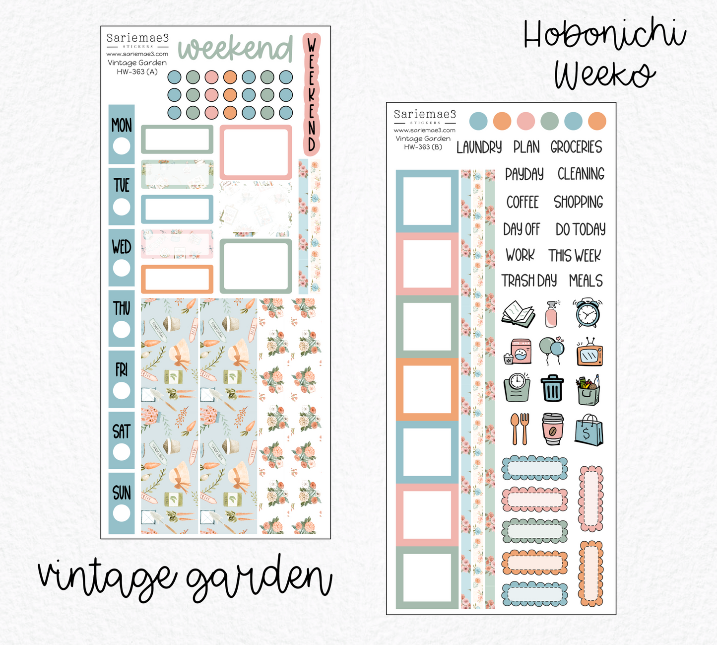 Hobonichi Weeks Kit, Vintage Garden, HW-363