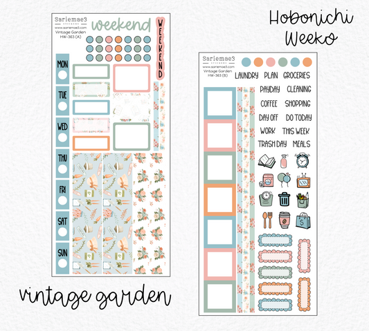Hobonichi Weeks Kit, Vintage Garden, HW-363