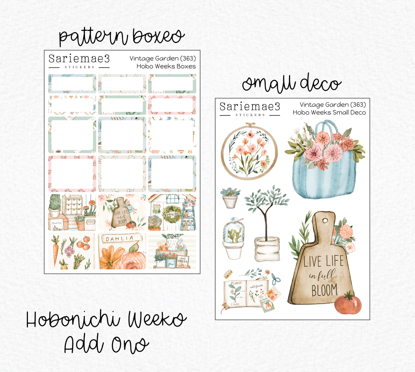 Hobonichi Weeks Kit, Vintage Garden, HW-363