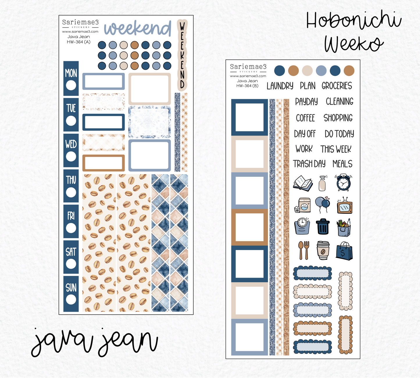 Hobonichi Weeks Kit, Java Jean, HW-364