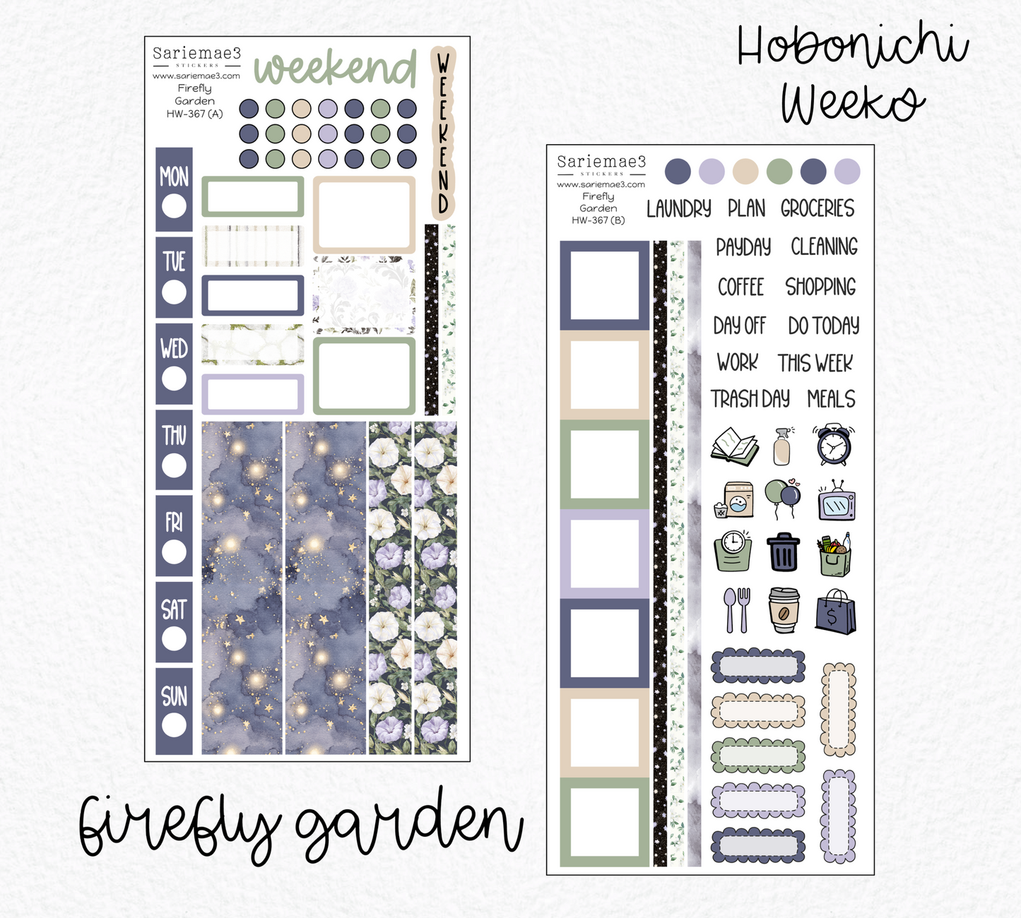 Hobonichi Weeks Kit, Firefly Garden, HW-367