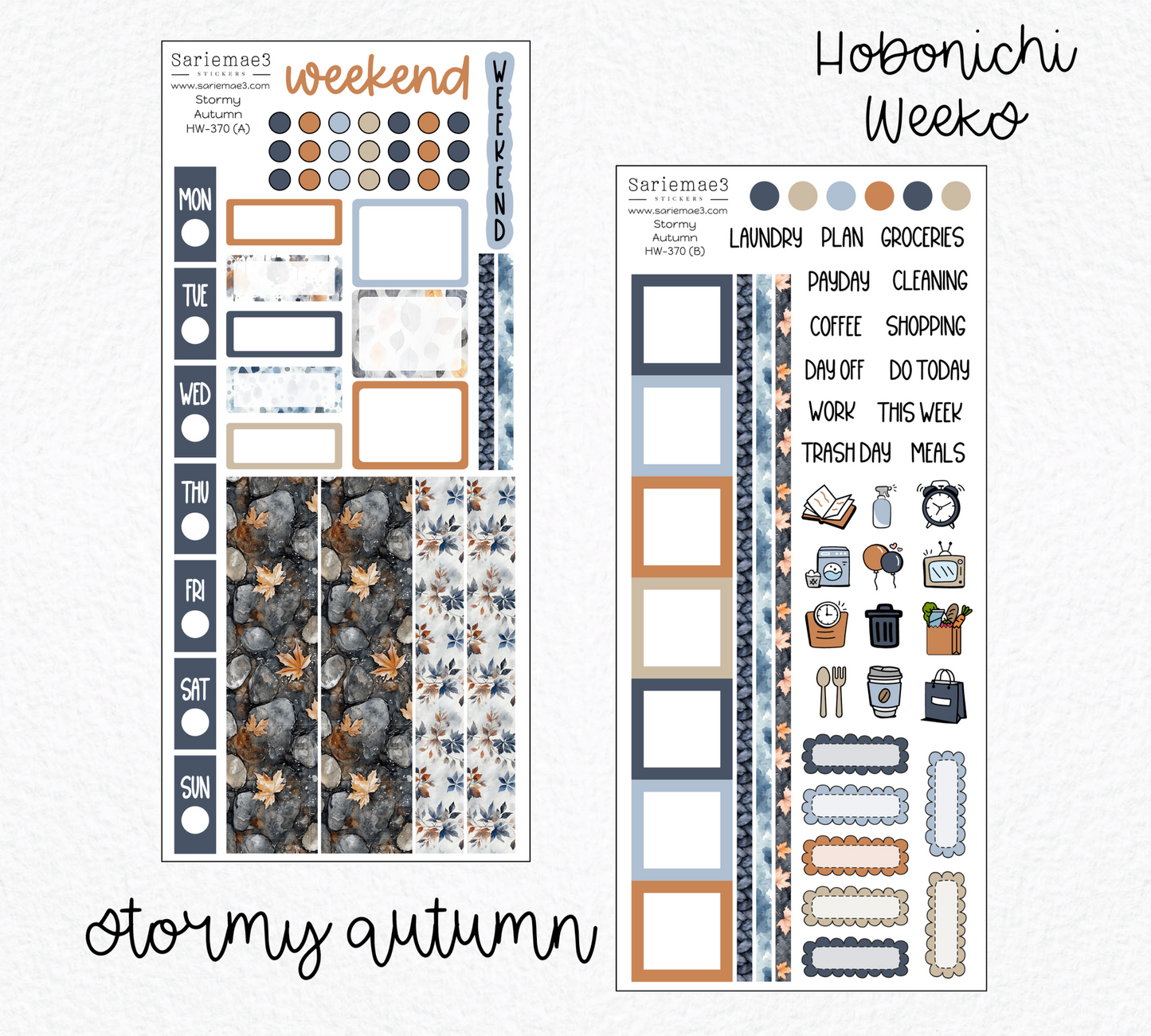 Hobonichi Weeks Kit, Stormy Autumn, HW-370