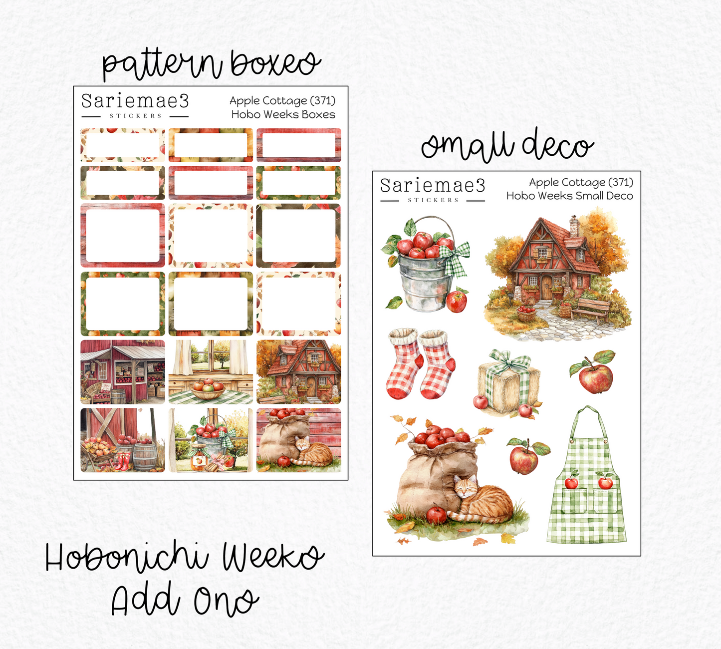 Hobonichi Weeks Kit, Apple Cottage, HW-371