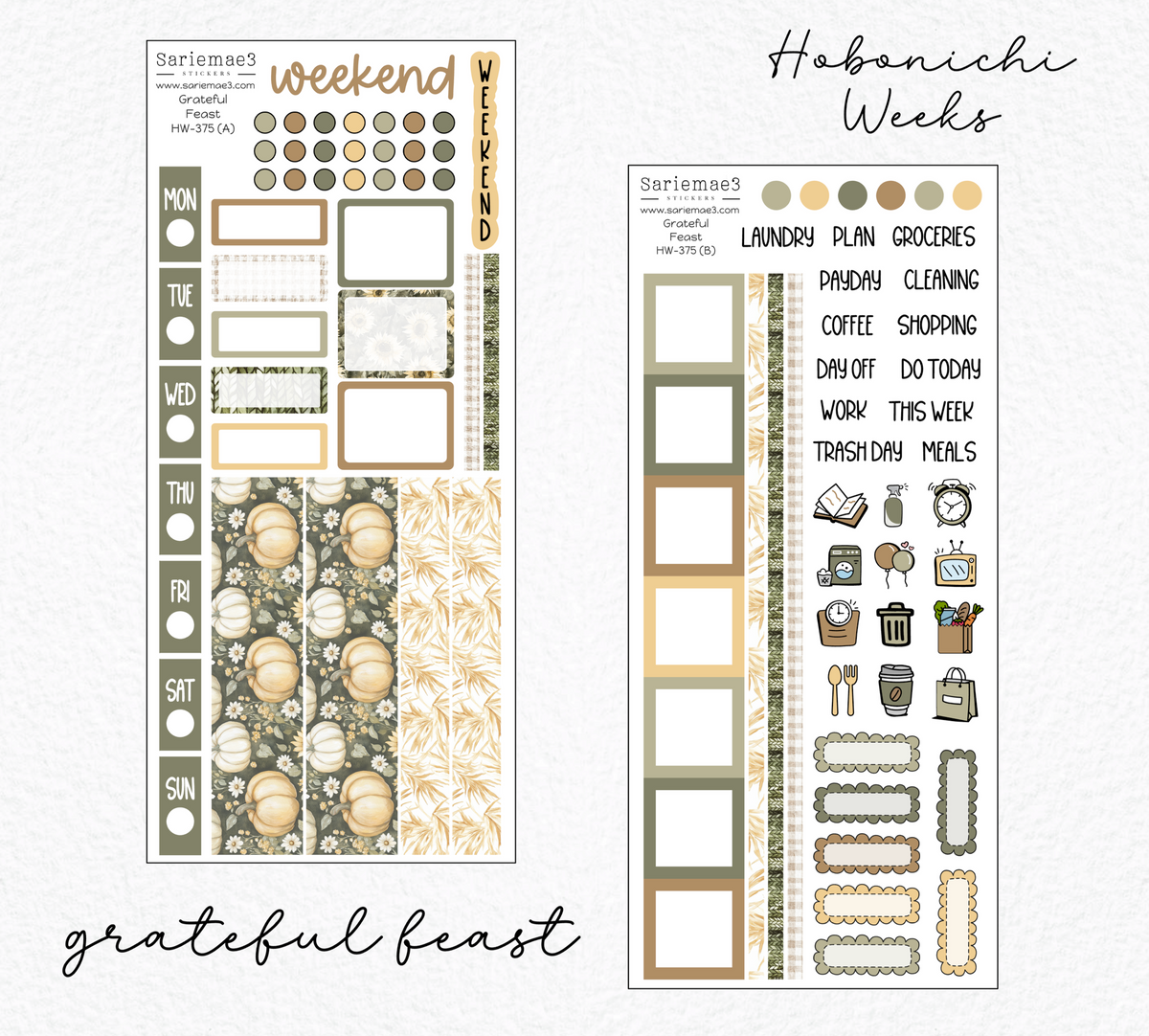 Hobonichi Weeks Kit, Grateful Feast, HW-375