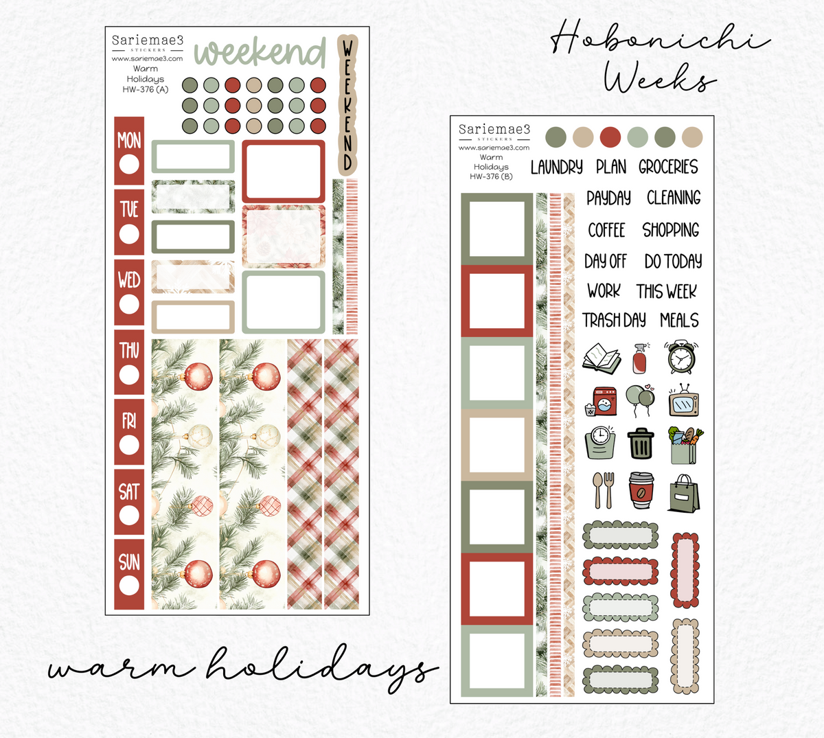 Hobonichi Weeks Kit, Warm Holidays, HW-376