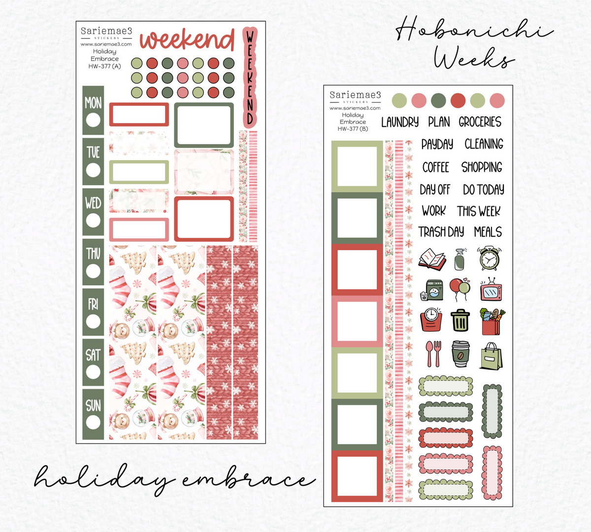 Hobonichi Weeks Kit, Holiday Embrace, HW-377