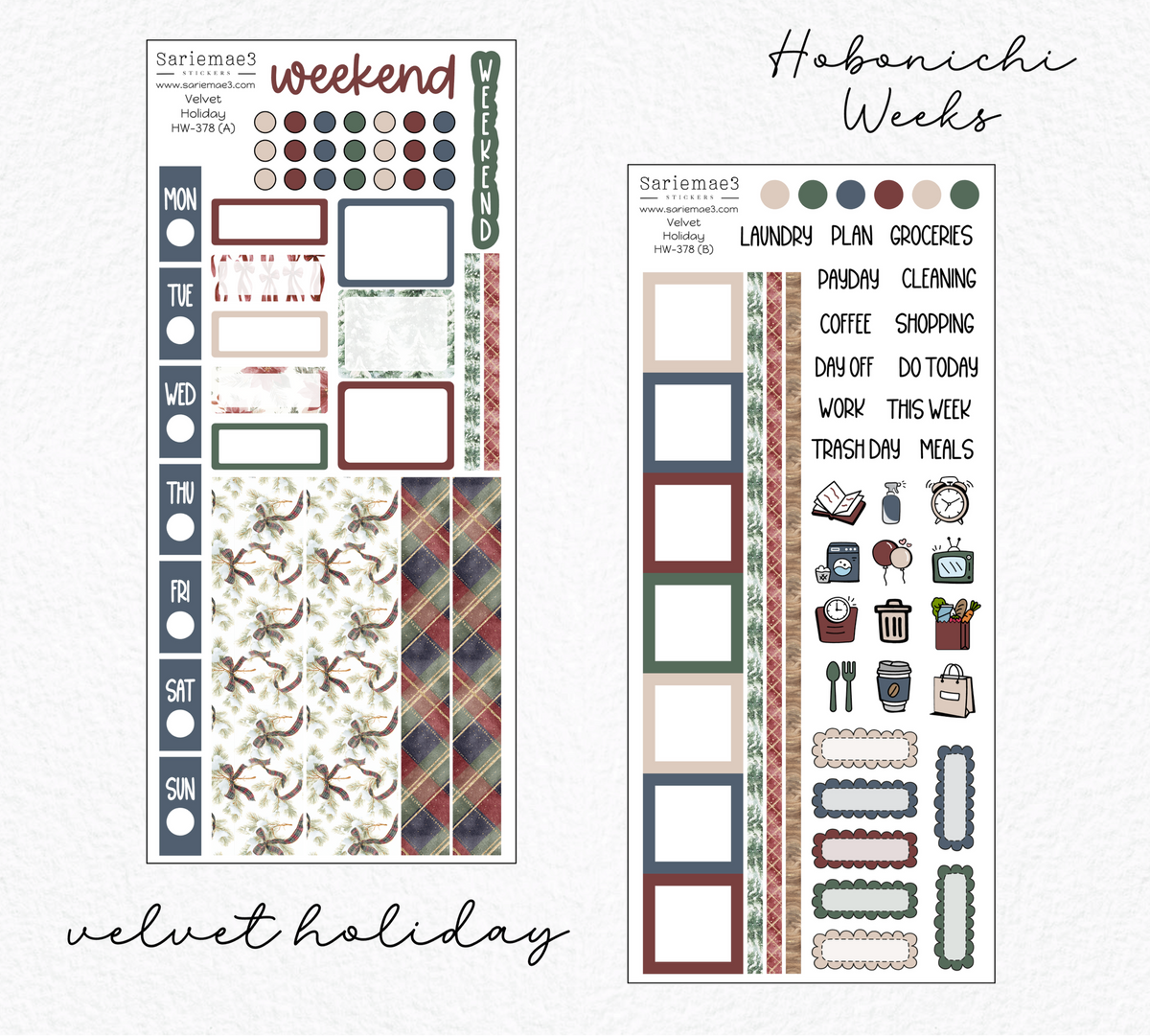Hobonichi Weeks Kit, Velvet Holiday, HW-378