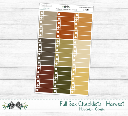 Full Box Checklists (Harvest) Hobo Cousin