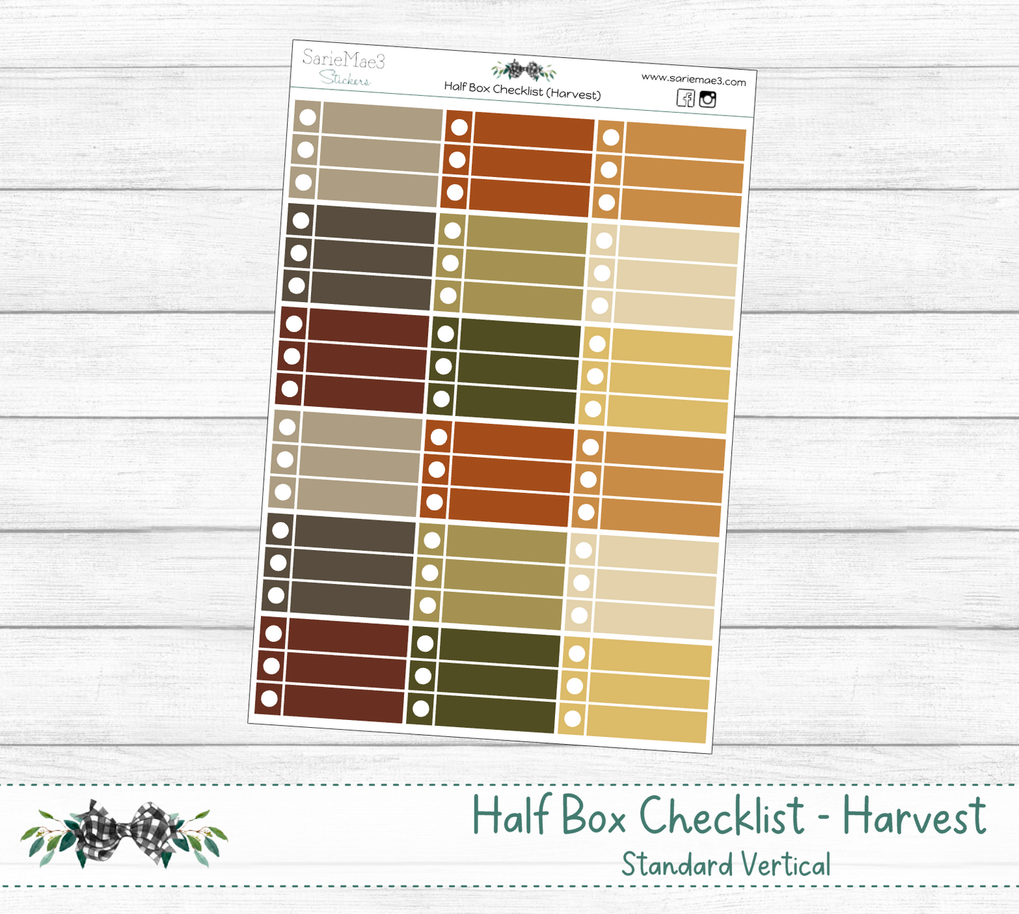 Half Box Checklists (Harvest)