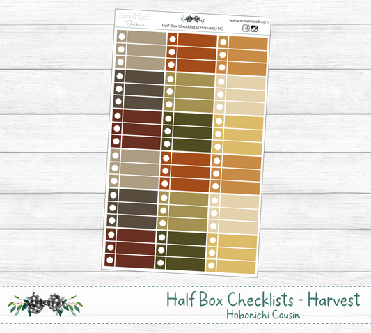 Half Box Checklists (Harvest) Hobo Cousin