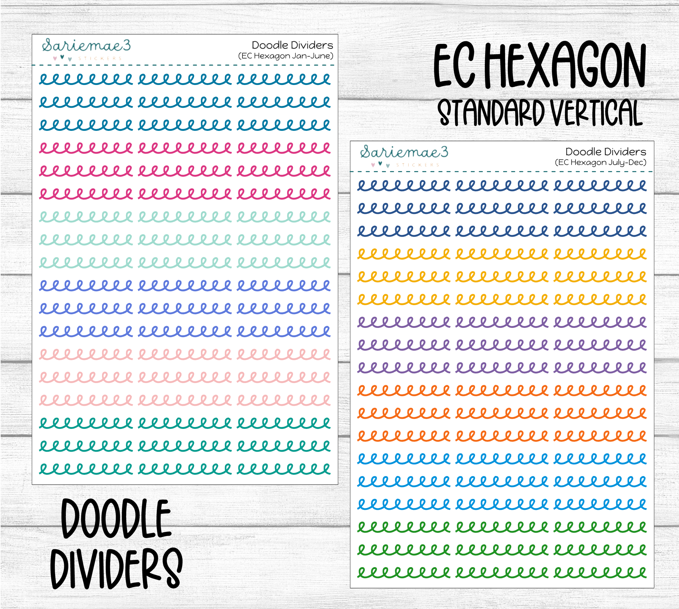 Doodle Dividers (EC Hexagon) – SarieMae3