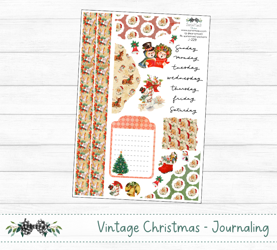 Journaling Kit, Vintage Christmas, J-229