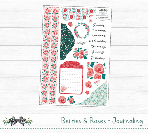 Journaling Kit, Berries & Roses, J-267