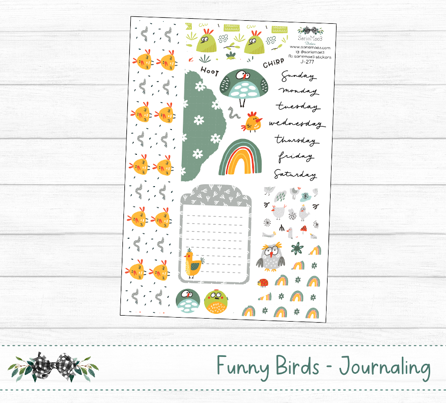 Journaling Kit, Funny Birds, J-277