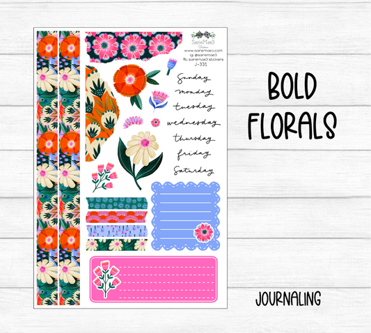 Journaling Kit, Bold Florals, J-331