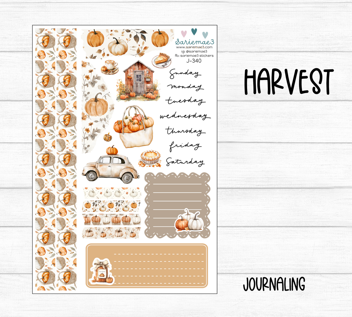 Journaling Kit, Harvest, J-340