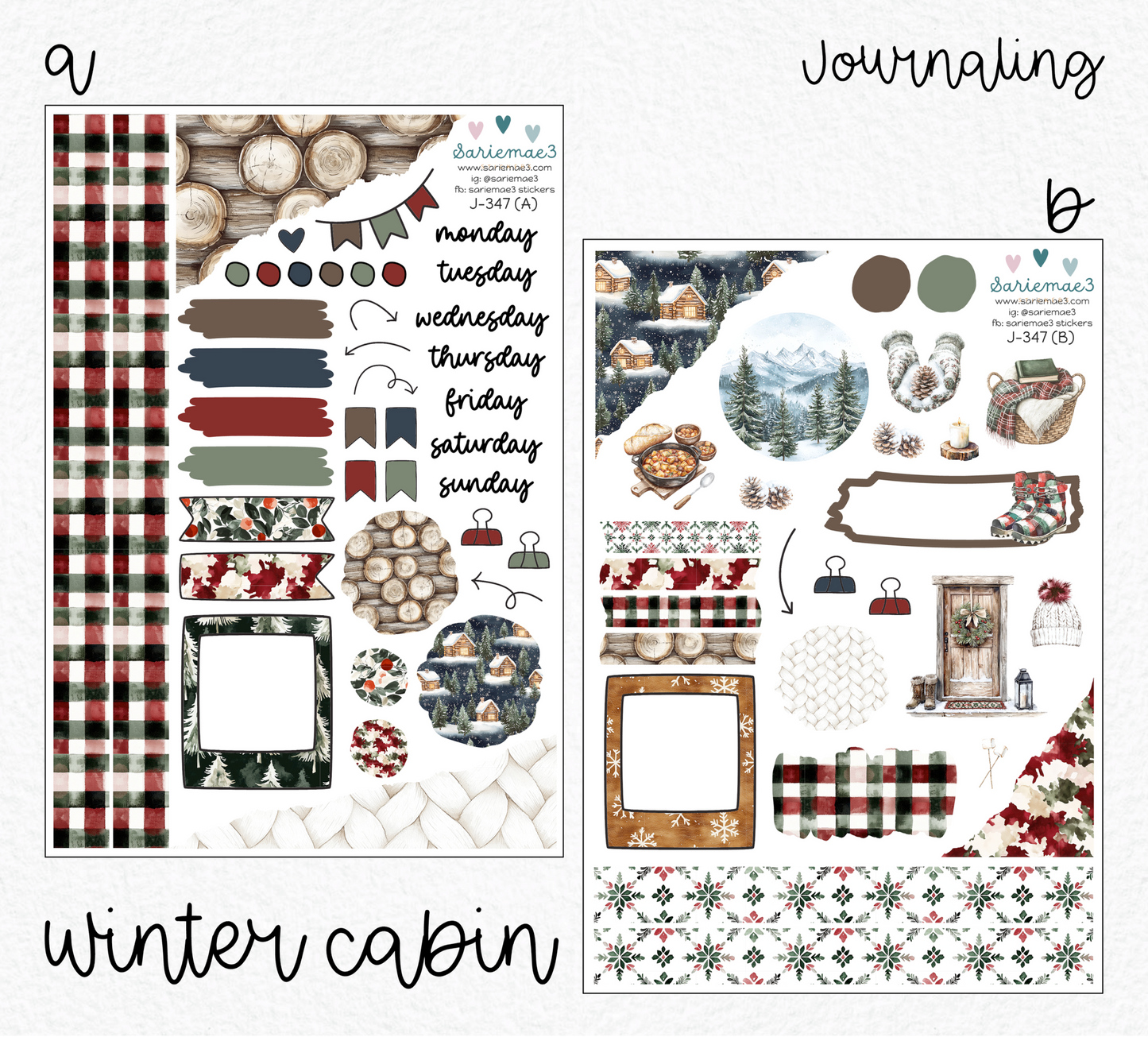 Journaling Kit, Winter Cabin, J-347