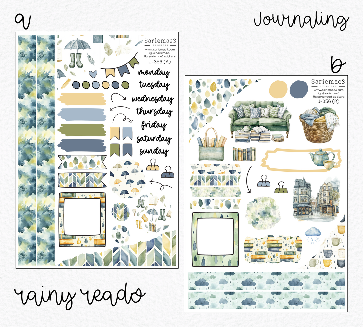 Journaling Kit, Rainy Reads, J-356