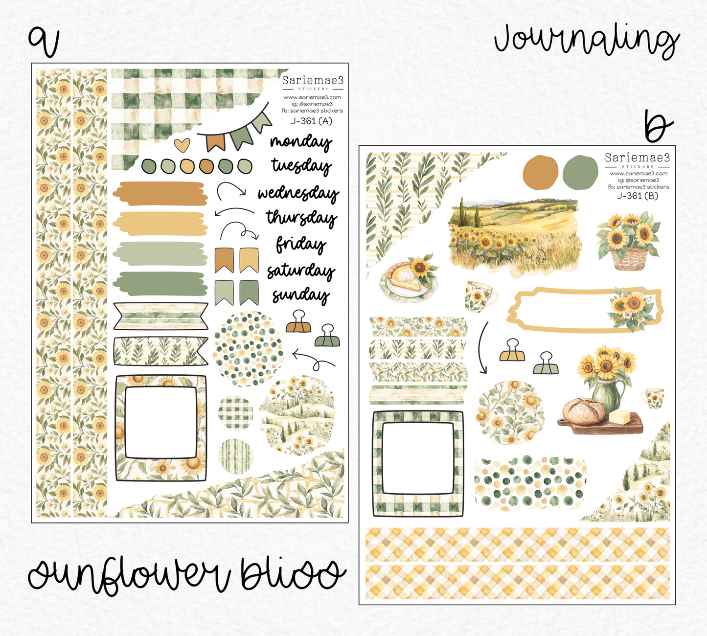 Journaling Kit, Sunflower Bliss, J-361