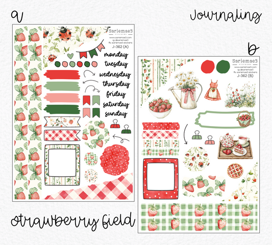 Journaling Kit, Strawberry Field, J-362